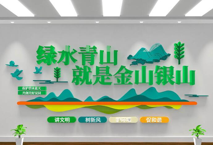 綠水青山就是金山銀山環保社區文化墻