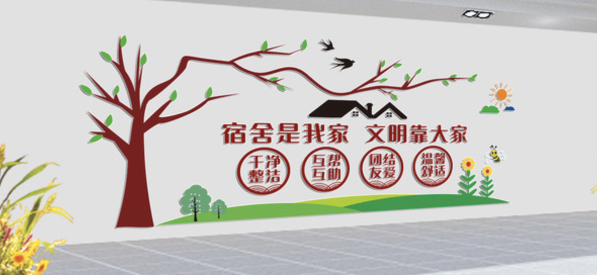 學(xué)校社區(qū)宿舍文化墻(圖2) 學(xué)校社區(qū)宿舍文化墻(圖2)